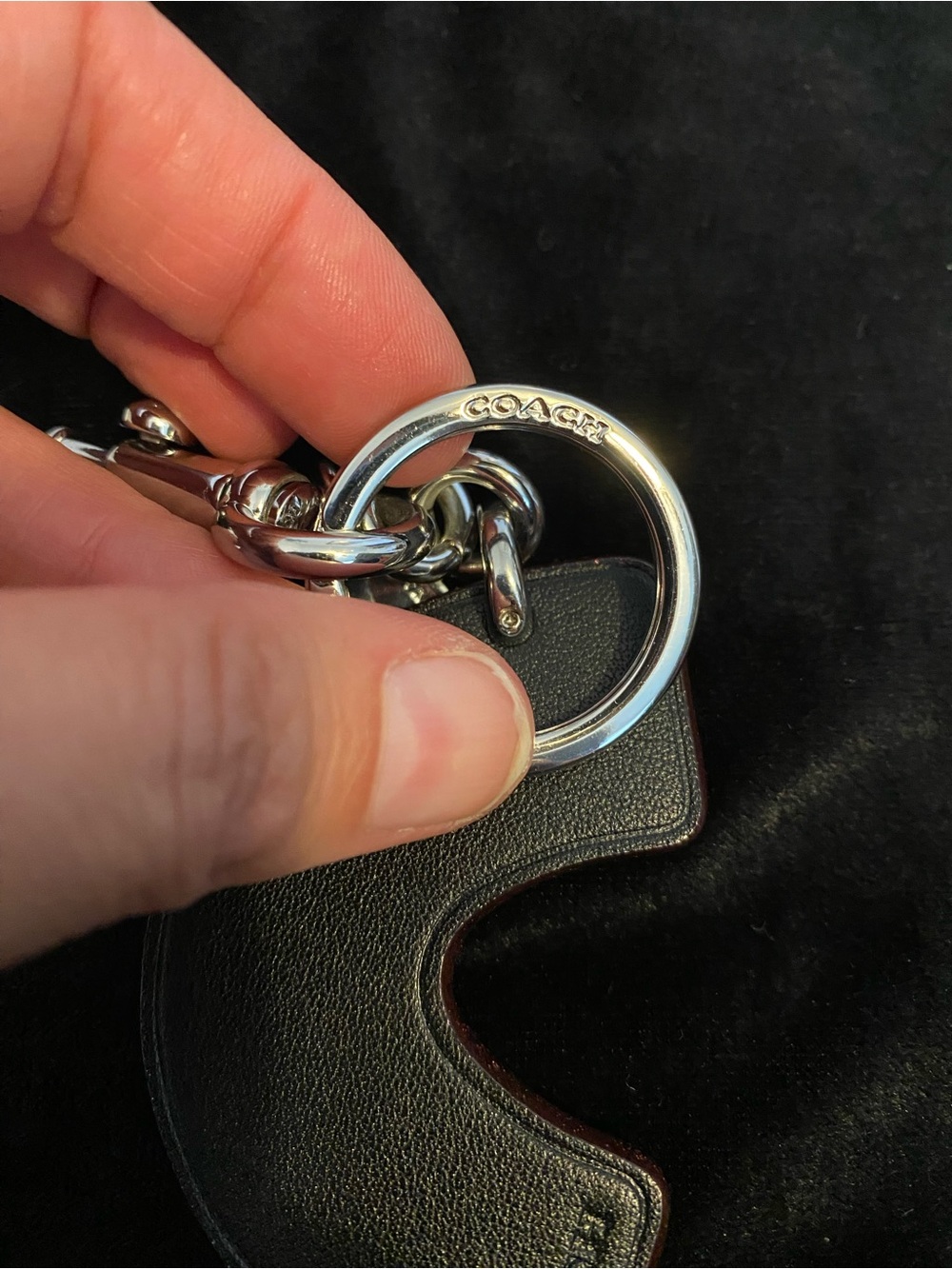 Coach Glitter Rainbow Leather Keychain Fob bag charm - Picture 4 of 6